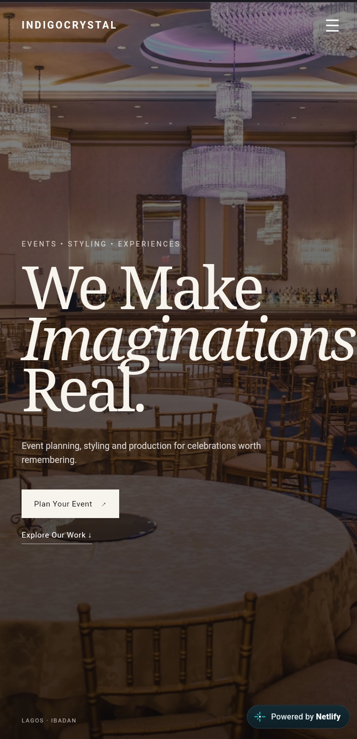 IndigoCrystal website screenshot